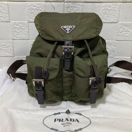 Prada green backpack - prada,