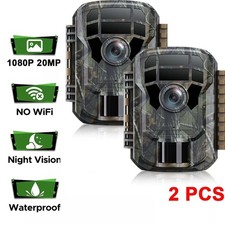 2Pcs Campark 20MP 1080P Mini Hunting Trail Camera Wildlife Game Cam Night Vision