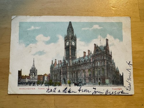 Postcard manchester town - manchester,