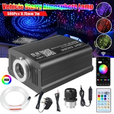500Pcs Twinkle RGBW Star Light Headliner kit Ceiling Lights Fiber Optic App 16W
