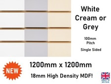 2 x WHITE/CREAM/GREY SLATWALL