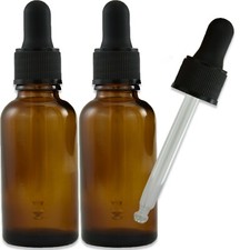 2 x LARGE 30ml GLASS DROPPER