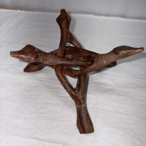 Hand carved wooden cobra - carved,