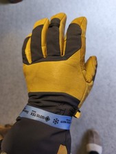 Rab Gore plus warm Gloves  mustard and brown colouring 