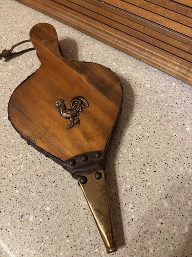 Vintage fireplace bellows air - fireplace,
