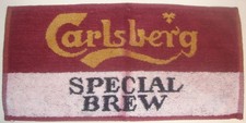 CARLSBERG SPECIAL BREW VINTAGE BAR TOWEL BEER CLOTH
