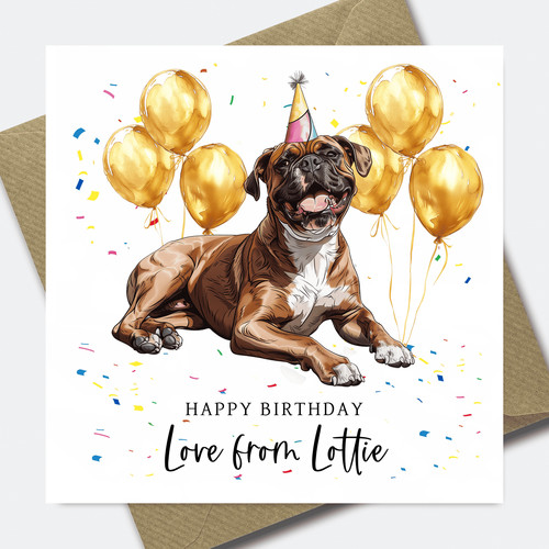 Dog birthday card - card,