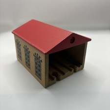 Wooden Train Track Engine Shed