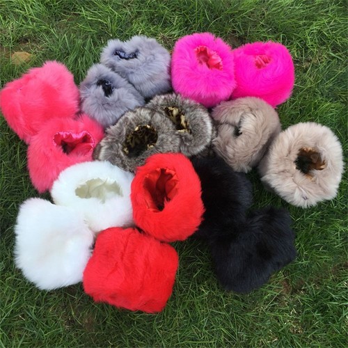 Faux fur wrist cuffs - fur, arm