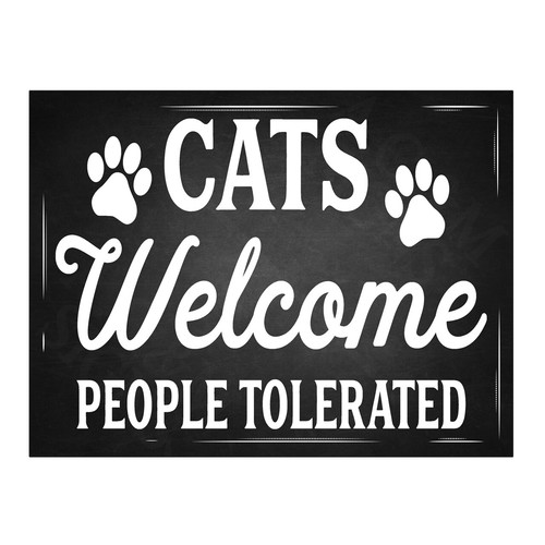 Cats welcome quote metal - quote,