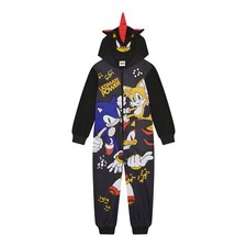 Boys Shadow Sonic 1Onesie The Hedgehog Hooded  All in One , Age 4-14 Years Girls