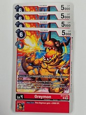 Digimon - 4x BT23-008 Greymon - Uncommon