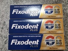 3 x FIXODENT PLUS ALL DAY HOLD