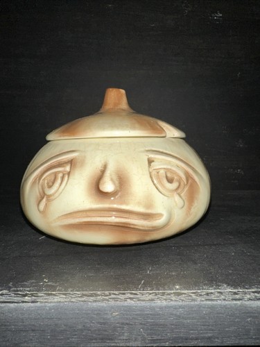 Sylvac vintage face pot onion - pot,
