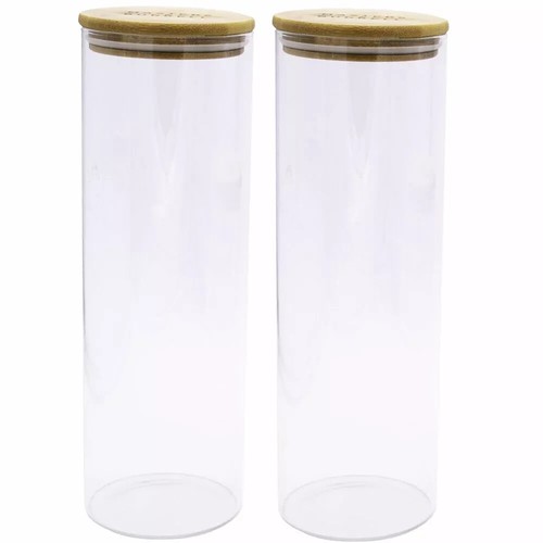 Clear glass jars - jars, lid
