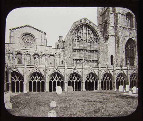 Glass magic lantern slide - glass,