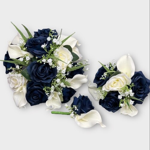 Wedding bouquets flowers - flowers, navy
