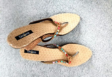 shoes women size 5 hardly used, beads decor, cream, Indian look 