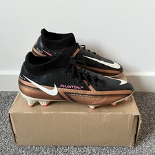 Mens Nike Phantom GT2 Elite FG Black Gold Football Boots - UK 9 Anti Clog