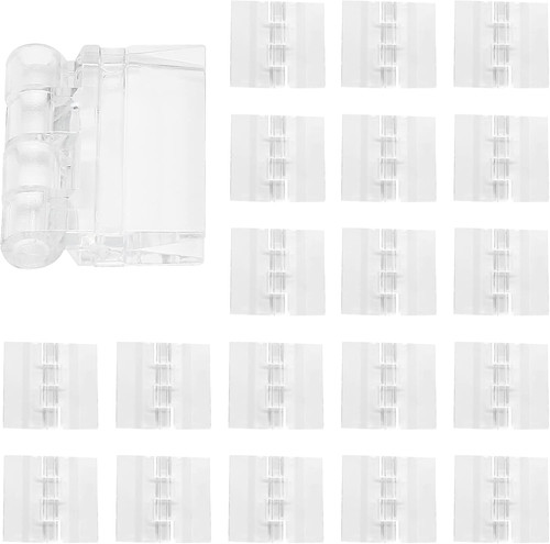 Pack clear acrylic hinges - 20,
