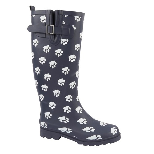 Ladies paw print wellington - ladies,
