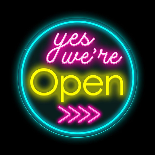 Yes are open neon - neon, sign