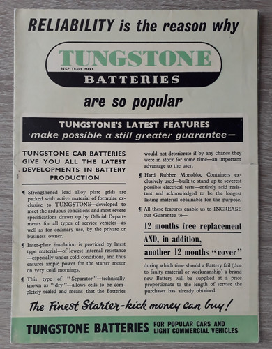 Tungstone batteries brochure - batteries,