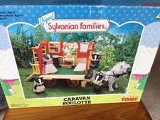 Sylvanian Families Bundle Gypsy Caravan, Roulotte Accessories, and Badger Family