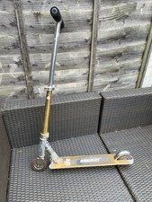 Randers Push Scooter Kids 2 Wheels Adjustable T Bar Gold 5-12 Years Foldable