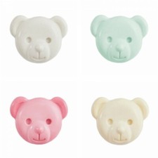ABC Buttons 15mm Teddy Bear Face Button Shank Nylon 24 Lignes