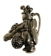 Vintage Silver Tone Golf Bag