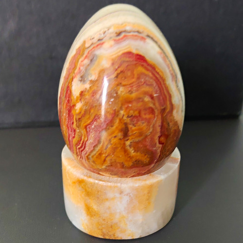Polished onyx egg - polished,