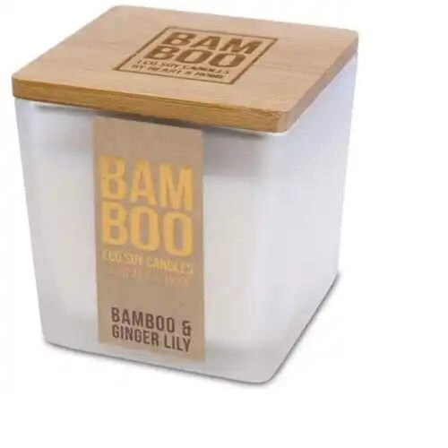 Bamboo large candle - large, &