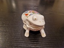 Aynsley Fine Bone China Pembroke Frog Shaped Trinket Box