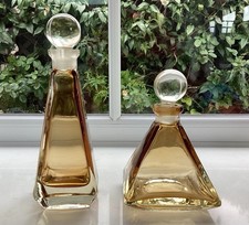 Art Deco Style Amber Brown Cut