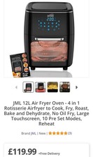 JML 12L Air Fryer Oven-4in1