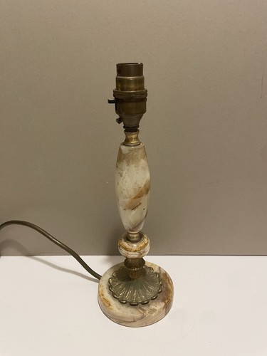 Vintage marble onyx table - marble, lamp