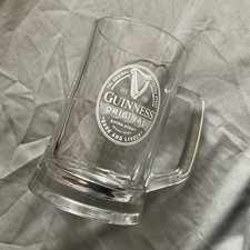 Guinness Original Extra Stout Beer Pint Tankard Glass Handle - Preloved GC