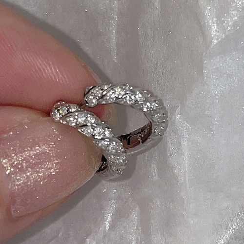 Dainty twist rope pave - dainty, ear