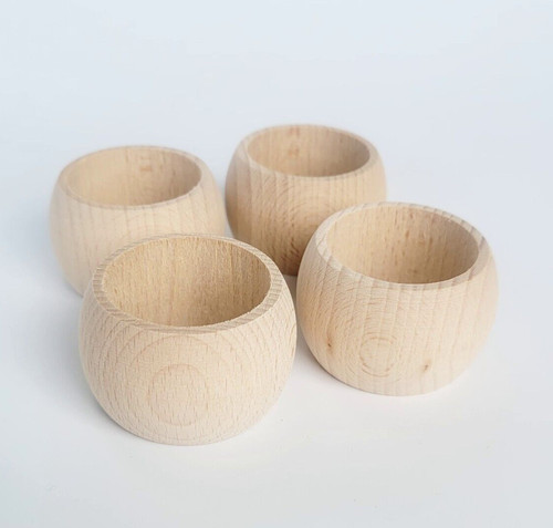 Wooden round napkin - wooden, rings