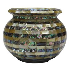 Marble Flower Vase Abalone