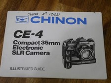 Chinon CE-4 Camera Original Instructions Manual, 1980s, English