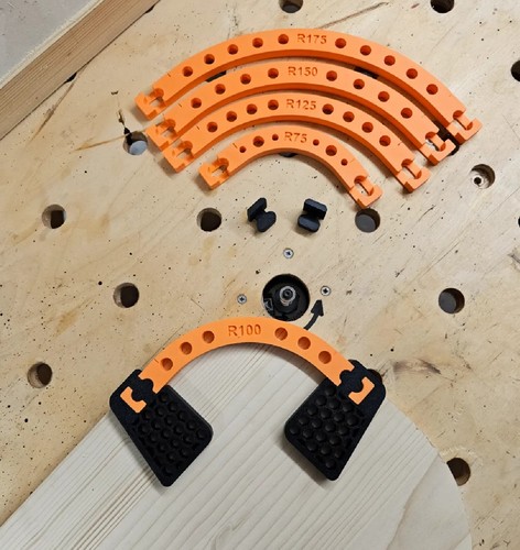 Corner radius jig set for - radius,