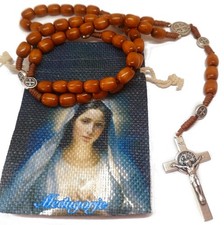 Wooden St Benedict Rosary for