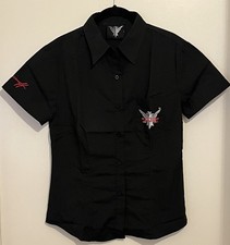 Official Vintage Smirnoff Black Women's Short Sleeve Shirt - Bar Size Medium