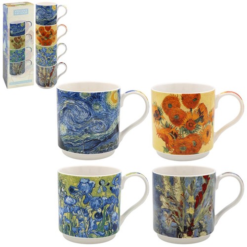 Stacking mugs set - mugs, 4