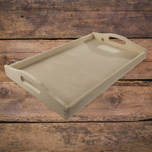 Large wooden unpainted serving - large,