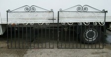 Large Heavy Pair Wrought Iron Entrance/Driveway Gates - approx 8.62 feet