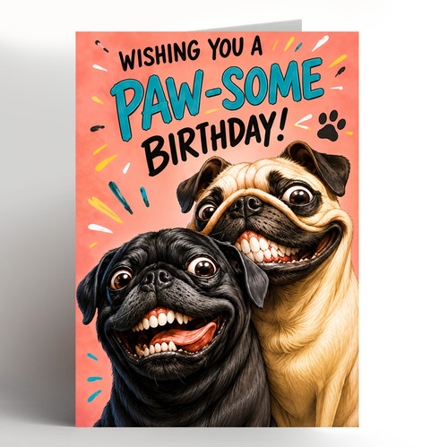 Funny pug birthday - funny,