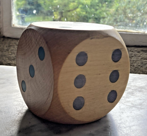 Large wooden dice - wooden,